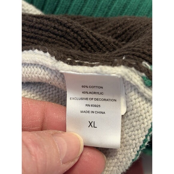 Ugly Christmas Sweater Mens XL Reindeer 3D Pom Pom Nose Holidays RN63925 - Picture 7 of 9